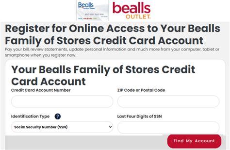Please call Customer Care at 1-800-315-7260 (TDDTTY 1-800-695-1788). . Bealls outlet bill pay